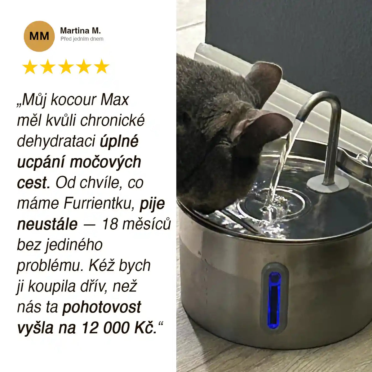 Furrient Pro - Inteligentní Nerezová Fontánka Pro Kočky