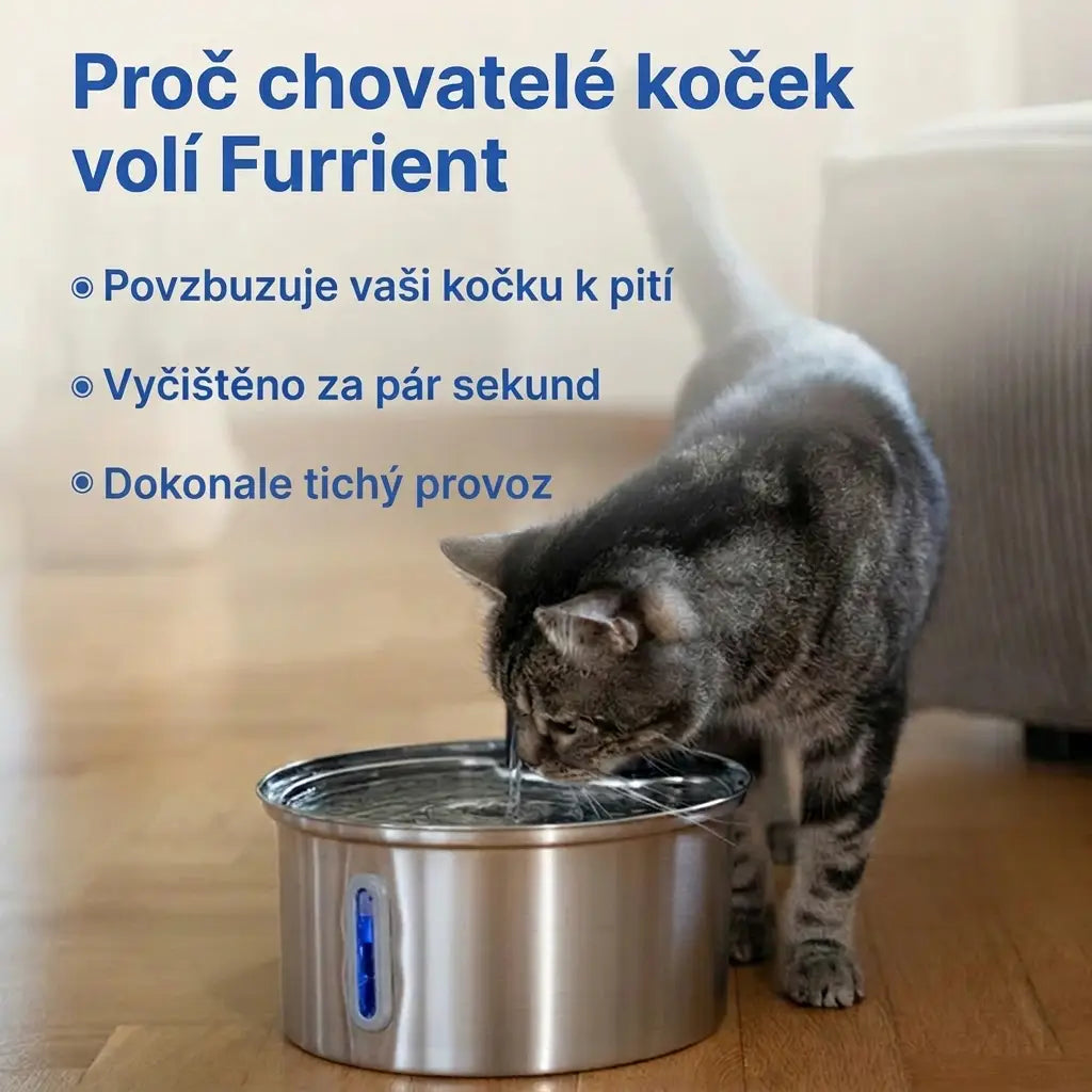 Furrient Pro - Inteligentní Nerezová Fontánka Pro Kočky