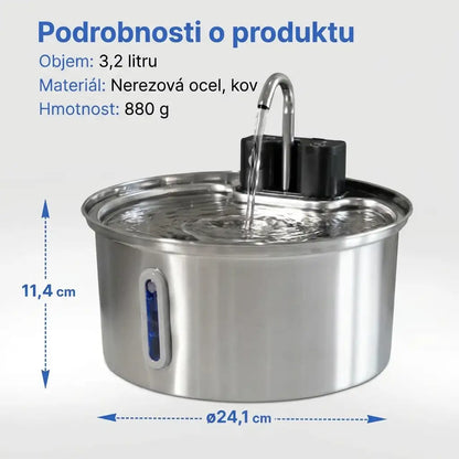 Furrient Pro - Inteligentní Nerezová Fontánka Pro Kočky